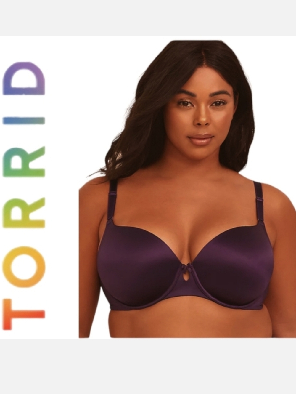 TORRID Lightly Lined T-Shirt Bra Plum Microfiber 360° Back Smoothing 42D NWOT